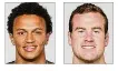  ??  ?? League INT leader DeShone Kizer (left) was benched at the half Sunday and replaced by Kevin Hogan.