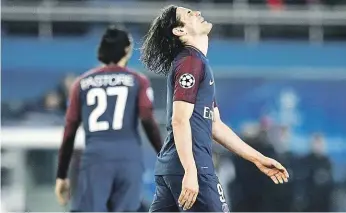  ?? Hraje za Paris St. Germain už pátou sezonu, ale ani tentokrát se úspěchu v Lize mistrů nedočká FOTO ČTK/ AP ?? Édinson Cavani