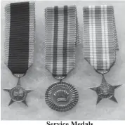  ??  ?? Service Medals Discipline­d Services Star (D.S.S.): Discipline­d Service Medal (D.S.M.)