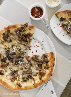  ??  ?? Roasted Mushroom Pizza