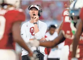  ?? BRYAN TERRY/THE OKLAHOMAN ?? The Sooners have won 86.2% of their games (50-8 record) under fifth-year head coach Lincoln Riley.