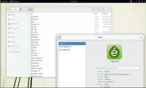  ??  ?? Chapeau adds green tones to the light and fast Gnome Shell 3.20.