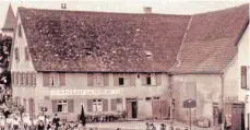  ?? FOTO: ARCHIV ASSFALG ?? Das Gasthaus zur Brücke aus der Zeit nach 1923.