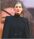  ??  ?? ACTRESS ROSAMUND PIKE arrives at the European premiere of ‘A Private War’ during the London Film Festival in October.