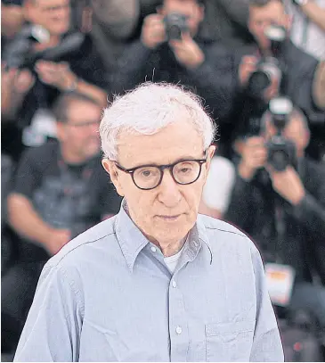  ??  ?? GEE, SHUCKS: US director Woody Allen poses during a photocall for the film ‘Cafe Society’ in Cannes, southern France.