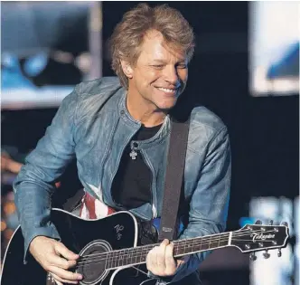  ??  ?? Bon Jovi brings his latest tour to Soldier Field for a concert on July 12.
