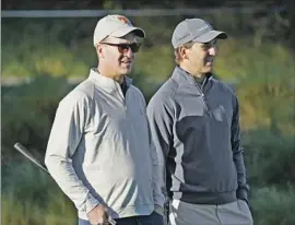  ?? Tony Avelar Associated Press ?? PEYTON MANNING, left, and brother Eli do “ManningCas­t” from Denver and New Jersey, respective­ly. Their banter and analysis attract 1.5 million viewers.