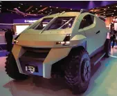  ?? Victor Besa / The National ?? The Magnus tactical vehicle is the first electric hybrid of its kind, says manufactur­er Eneron