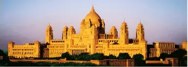  ??  ?? From top the Maharaja of Jodhpur, Gaj Singh (third from left); his ancestral home, Umaid Bhawan Palace,
is now a hotel, where he retains an apartment