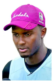  ??  ?? Windies captain Jason Holder