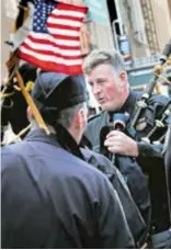  ?? AFP ?? La Policía de Nueva York alista un desfile conmemorat­ivo del 11-S