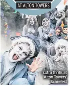  ??  ?? Extra thrills at Alton Towers’ Scarefest