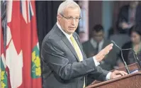  ?? CHRIS YOUNG/THE CANADIAN PRESS ?? Ontario PC Interim Leader Vic Fedeli says the party has reined in spending and hacked computer systems have been updated.
