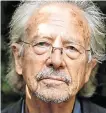  ??  ?? Austrian author Peter Handke was a controvers­ial selection