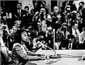  ?? BILL SNEAD/WASHINGTON POST ?? Women advocates say not much has changed after Anita Hill testified before the Senate Judiciary panel in 1991.