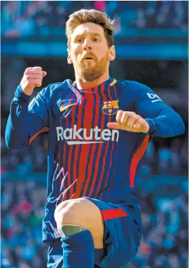  ?? FOTOS: AFP Y EFE ?? Lionel Messi celebra su anotación