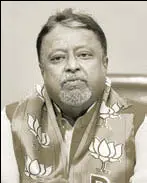  ?? PTI ?? BJP has welcomed Mukul Roy, an accused in the Saradha and Narada scams