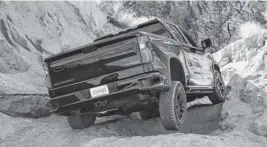  ?? JIL MCINTOSH ■ POSTMEDIA ?? If a truck can’t handle what the California off-road has to offer, it won’t be considered much of a machine. The 2022 Chevrolet Silverado ZR2 is up for the challenge.