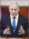  ??  ?? Israeli Prime Minister Benjamin Netanyahu
