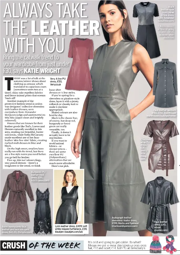 Autograph leather dress cheap
