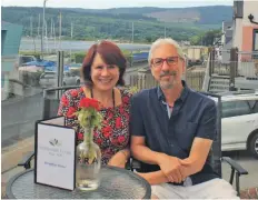  ??  ?? Carol and Jules Lee recently bought Stonewater House in Lamlash and re-launched it as a Vegan B&B. Moving to Arran was the realisatio­n of a 46 year dream for Carol, who spent many childhood holidays staying with family friends, and always dreamed of...