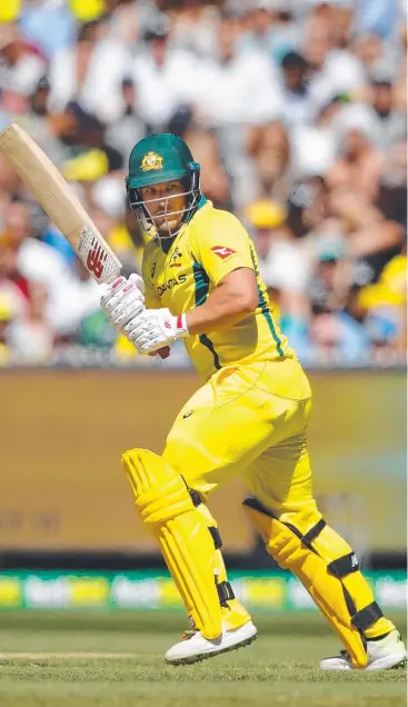  ?? Picture: GETTY IMAGES ?? NO EXCUSES: Opener Aaron Finch says it’s time for Australia to turn things around in the one-day internatio­nal series against England.