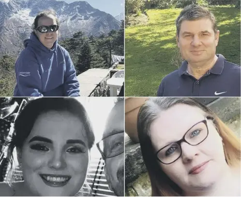  ??  ?? HAPPY TO HELP: Calderdale Coumcil workers Lucy Scantlebur­y, top; Cameron Marshall; Amelia Carroll, bottom left, and Leanne Cole