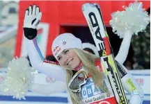  ?? (Epa) ?? Numero 1 Lindsey Vonn, americana, ieri regina a St. Moritz