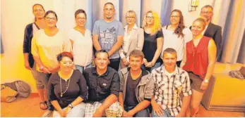  ?? FOTO: NZ ?? Der neue Vorstand der Steibemahd­er. Neuer Zunftmeist­er ist Christian Eisele (hintere Reihe Mitte).