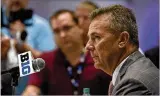  ?? G-JUN YAM / ASSOCIATED PRESS ?? OSU coach Urban Meyer later said he was unprepared for questions on Zach Smith at Big Ten Media Day in Chicago on Monday.