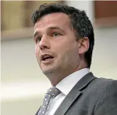  ?? ROSS GIBLIN/STUFF ?? Act Party leader David Seymour at a debate about the End of Life Choice Bill.