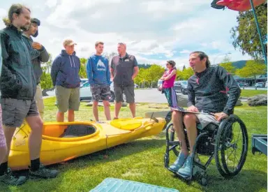  ??  ?? Jezza Williams is New Zealand's first tetraplegi­c solo paraglidin­g pilot, and founder of Making Trax, a non-profit organisati­on helping and educating adventure tourism operators to be more disability-friendly. Photos / Supplied