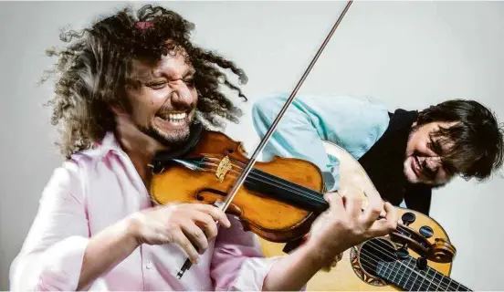  ?? Gabriel Boieras/Divulgação ?? O violinista Ricardo Herz e o violonista Yamandú Costa