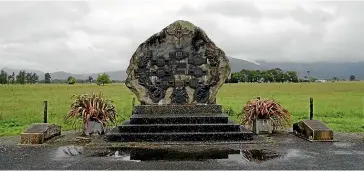  ??  ?? Tasman District Commander Grant O’Fee, below, pictured in 2008, led the establishm­ent of the memorial, above, to Graham’s victims. They included, clockwise from top left: constables Percy Tulloch and Frederick Jordan, Sergeant William Cooper and Constable Ted Best. Left: Graham’s grave at Hokitika Cemetery.