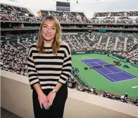  ?? Mark J. Terrill/Associated Press ?? Lindsay Brandon, the WTA’s new director of safeguardi­ng, poses for a portrait at the BNP Paribas Open tennis tournament on March 10 in Indian Wells, Calif. The women’s profession­al tennis tour is increasing efforts to protect players from predatory coaches and others.