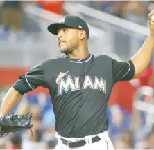  ?? AP ?? ↑ El dominicano Jarlin García ha sido uno de los lanzadores mas eficaces de Marlins.