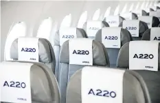  ?? CHRISTOPHE MORIN/BLOOMBERG ?? The deal for Airbus A220s, formerly Bombardier’s C Series, arises amid improving conditions in the sector.