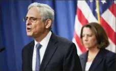  ?? Associated Press ?? Attorney General Merrick Garland announces Friday that he has appointed a special counsel to take over two investigat­ions involving former President Donald Trump.