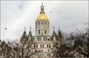  ?? Hearst Connecticu­t Media file photo ?? The capitol building in Hartford. State Senate Minority Leader Kevin Kelly and his top deputy, Sen. Paul Formica, noted that the $1.9 billion divided among the 46,000 employees amounts to about $40,000 per employee over the four years, or $10,000 a year.