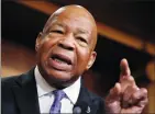  ?? AP PHOTO MANUEL BALCE CENETA ?? Rep. Elijah Cummings, D-Md., ranking member on the House Oversight Committee, speaks to reporters during a news conference on Capitol Hill in Washington, Thursday.