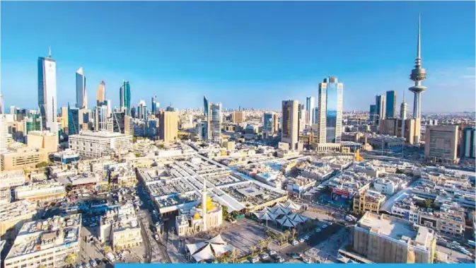  ?? —KUNA photo ?? KUWAIT: Aerial view of Kuwait City.