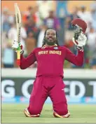  ??  ?? Chris Gayle of West Indies: A one-man destructiv­e machine.