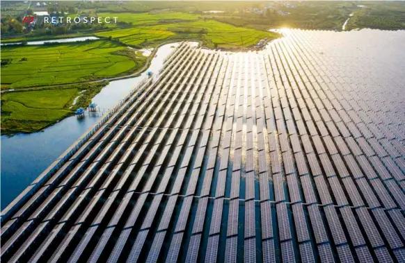  ?? ?? September 13, 2021: An aerial view of a photovolta­ic power station under which is a fishpond at the Dali Reservoir in Feidong County, Hefei City, capital of eastern China’s Anhui Province. IC