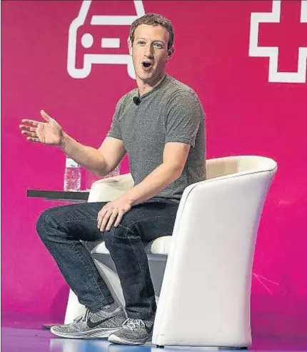  ?? CÉSAR RANGEL ?? Mark Zuckerberg ayer en el Mobile World Congress de Barcelona