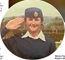  ??  ?? Mariya Taylor joined the Air Force enthusiast­ically; Sergeant Robert Roper’s attacks terrified her and drove her from her chosen career.