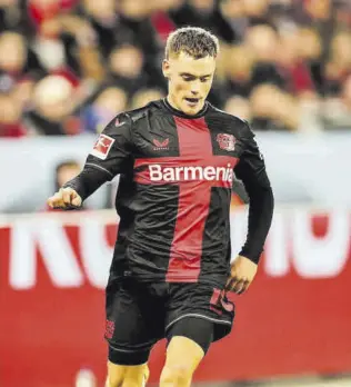  ?? // EFE ?? Florian Wirtz volverá a llevarse hoy todos los focos en el partido del Leverkusen