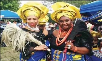  ??  ?? Her Excellency, Prince Lynda Oluchi Ikeogu President Umuadaigbo Massachuse­tts and Mrs Ngozika Tracy Njoku Founding President, Patron Umuadaigbo Massachuse­tts