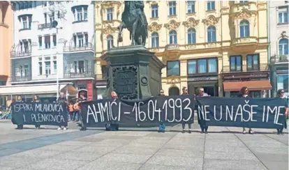  ?? ?? Sa jučerašnje­g protesta u Zagrebu