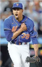  ?? BRAD PENNER/USA TODAY SPORTS ?? Mets closer Edwin Diaz has 18 strikeouts in 44.1 innings.