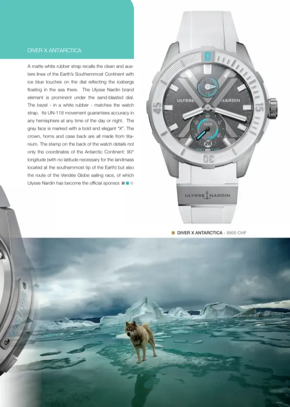  ??  ?? n DIVER X ANTARCTICA - 8900 CHF